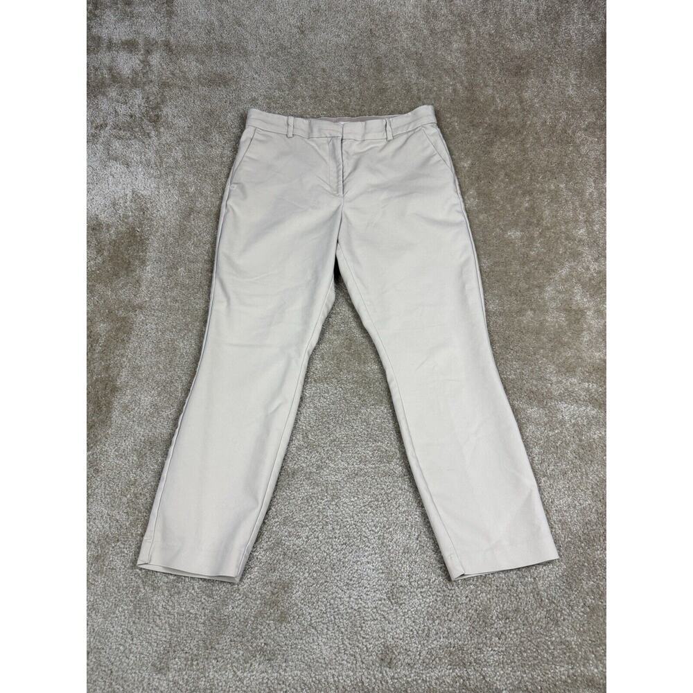 H&M Ankle Length Khakis Light Beige Size 10 Skinny Fit Chinos Stretch A904